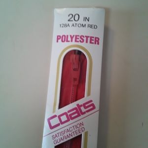Zipper polyester atom red